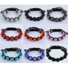 Kind-Verfolgungs-Armbänder Farben Bedeutung Shamballa Kristallkugel-Korne Armbänder BR242